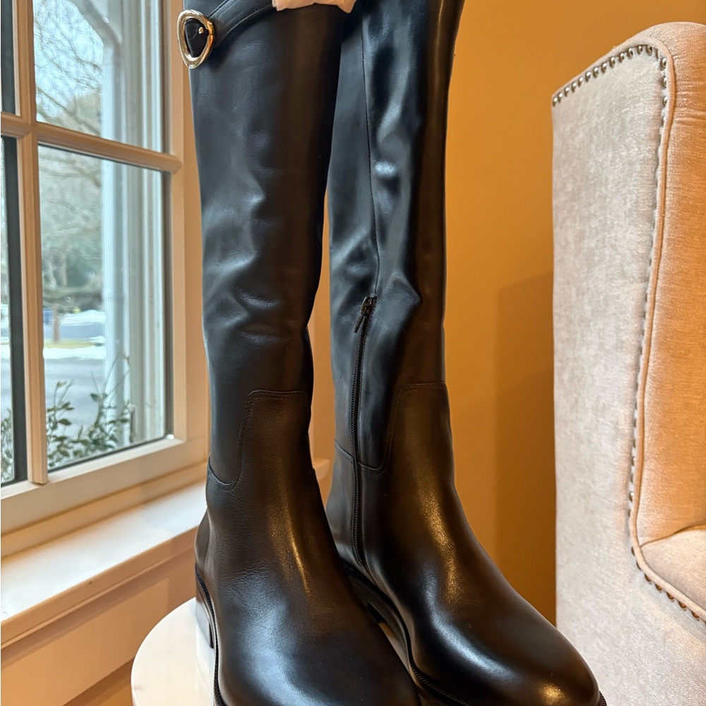 Bernardo Sleek Black  Riding Boots